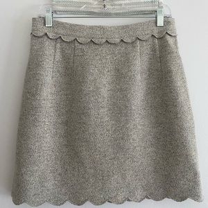 Club Monaco wool blend skirt with scallop edge details